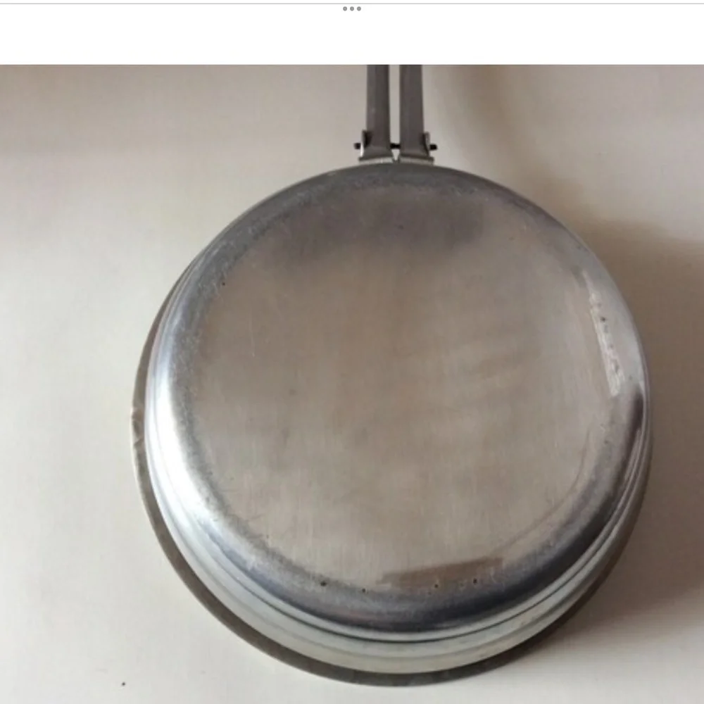 Vintage Butler's Bin Crumb Tray Handled Silver Small Pot Lid Lidded Pan Sweeper